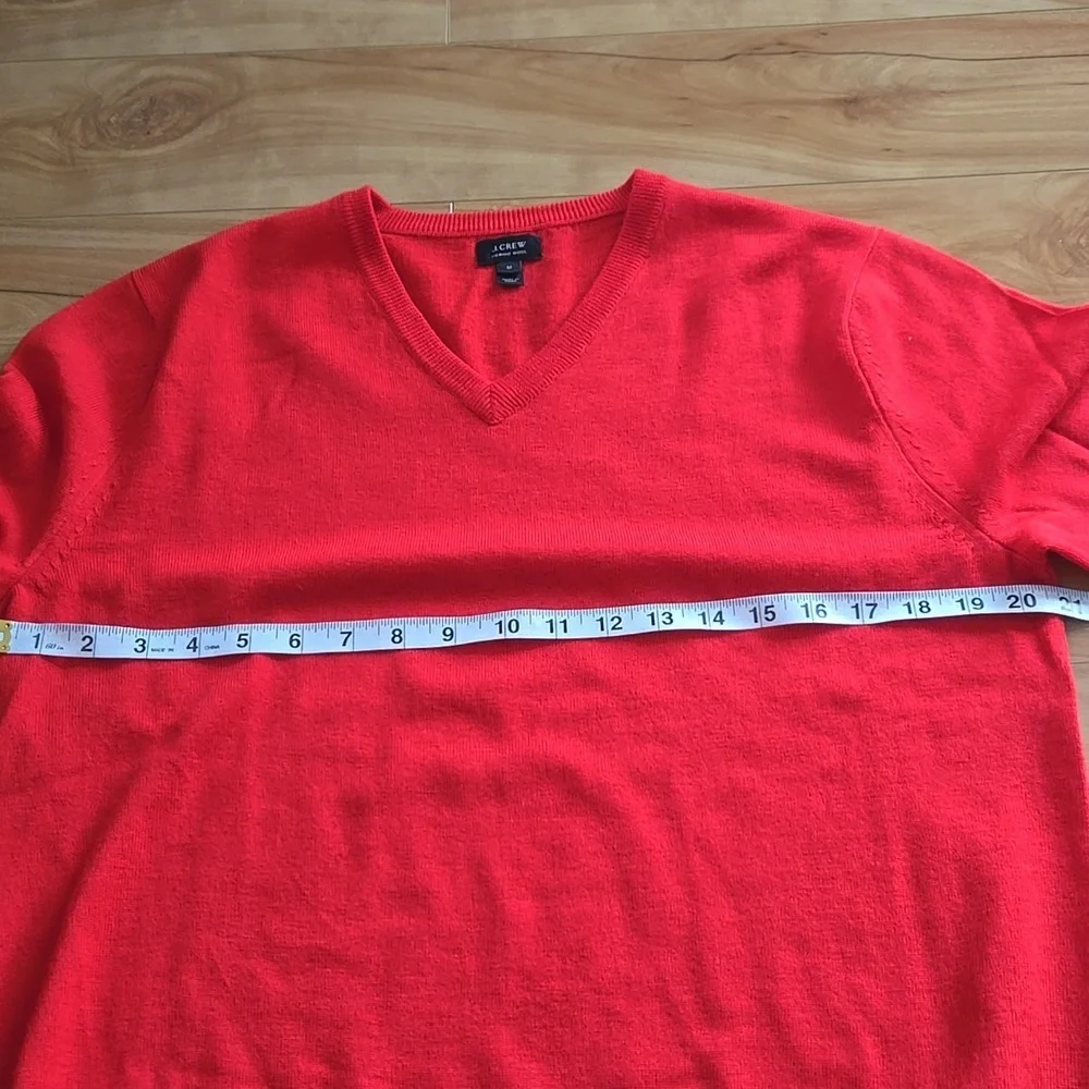 J.Crew Men's Merino Wool Sweater in Tomato Red MEDIUM